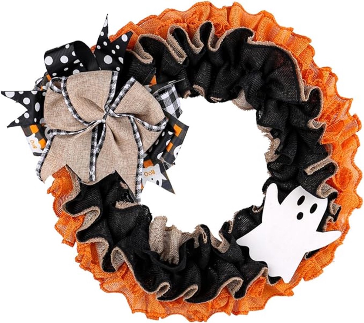 Halloween Spookkrans - Halloween Deurkrans - Griezelige Deurdecoratie - Halloween Decoratie