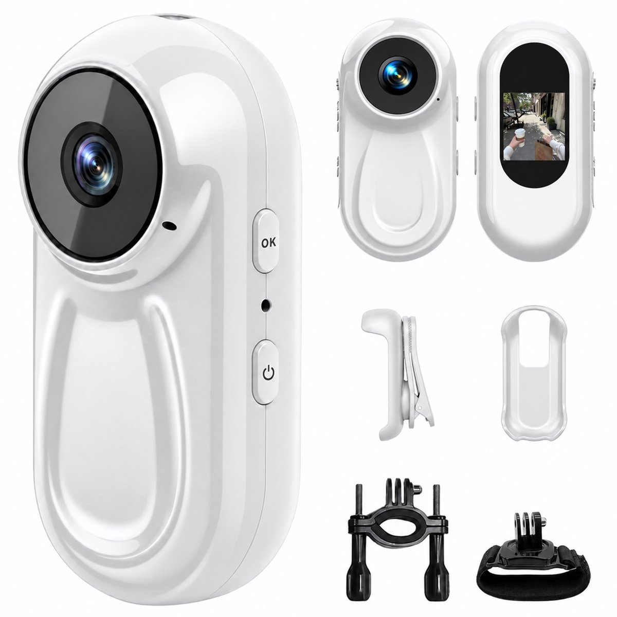 Mini Sport Camera 1080P Full HD Bodycam - 2 MP, 0,85" Scherm, 120° Groothoek, F2.0, Infrarood Nachtzicht, OTG, Duim Action Camera voor Reizen, Fietsen, Huisdieren