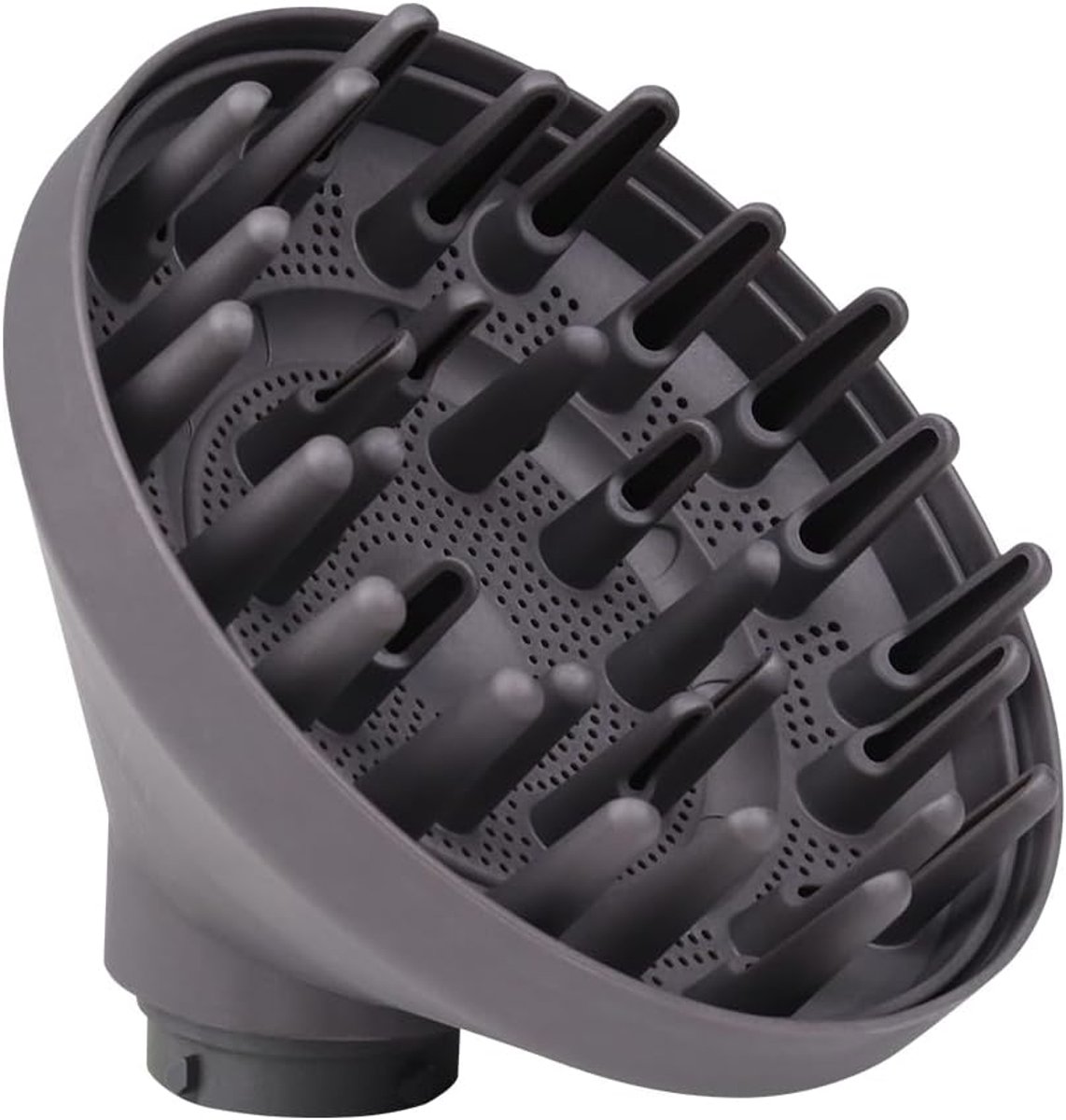 Compatibele diffuser geschikt voor lange tanden geschikt voor Dyson Airwrap haardroger, accessoire geschikt voor krullend, golvend en kroeshaar, donkergrijs.