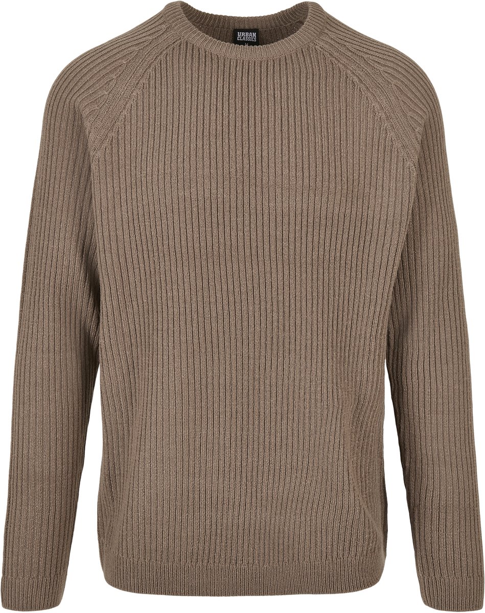 Urban Classics Sweater/trui -3XL- Ribbed Raglan Beige