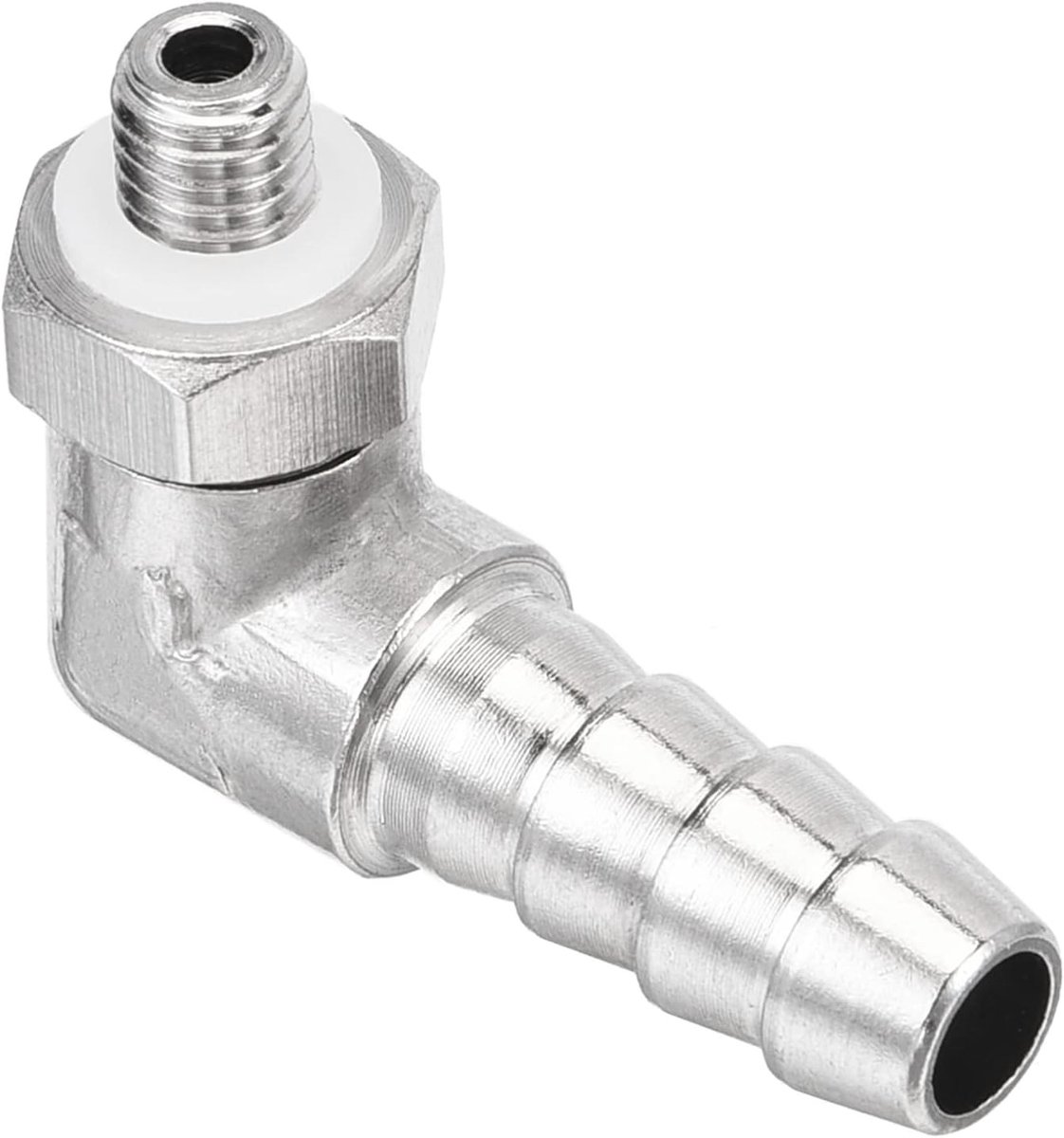 Haak voor pijpen 90 graden hoek, verchroomd, geschikt voor 6 mm buizen, ideaal voor bevestiging en installatie