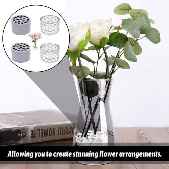 4 Stuks Transparante Bloemenboeket Twister, Siliconen Stengelhouder voor Vazen, Herbruikbare DIY Bloemenaccessoires voor Ondersteuning van Bloemen en Creatieve Arrangementen — afbeelding 4