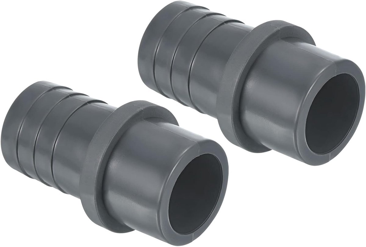 Reducer Pijpfitting 32x30mm, 2 Pack Rechte Koppeling Adapter Connector, Grijs