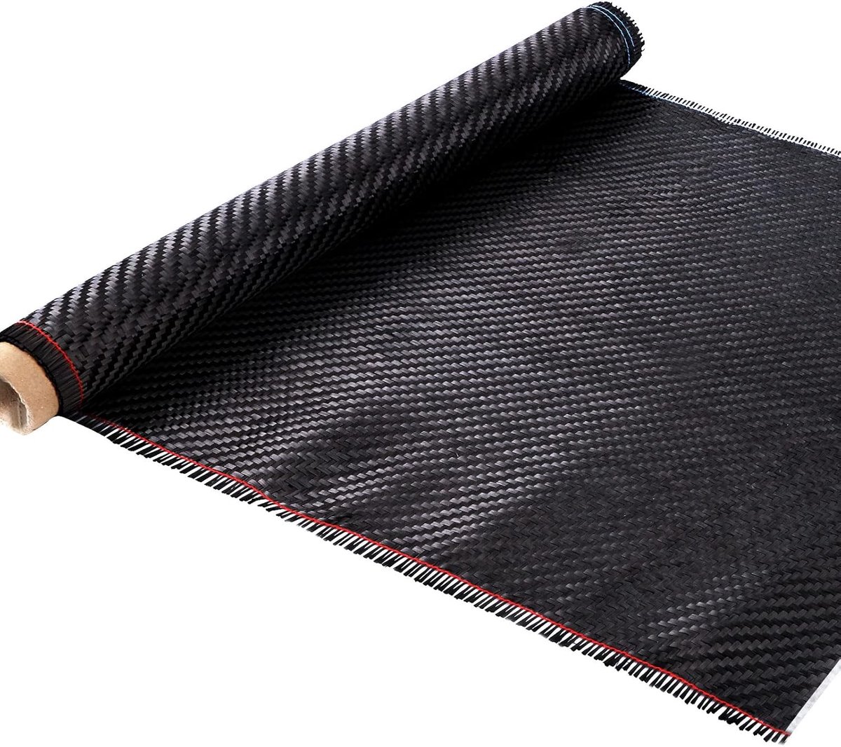 Doek, 127x30cm Koolstofvezelstofrol Zwart Vinyl Koolstofvezelplaat voor Boten Auto's Betonnen Muren Kelders Doe-Het-Zelfprojecten