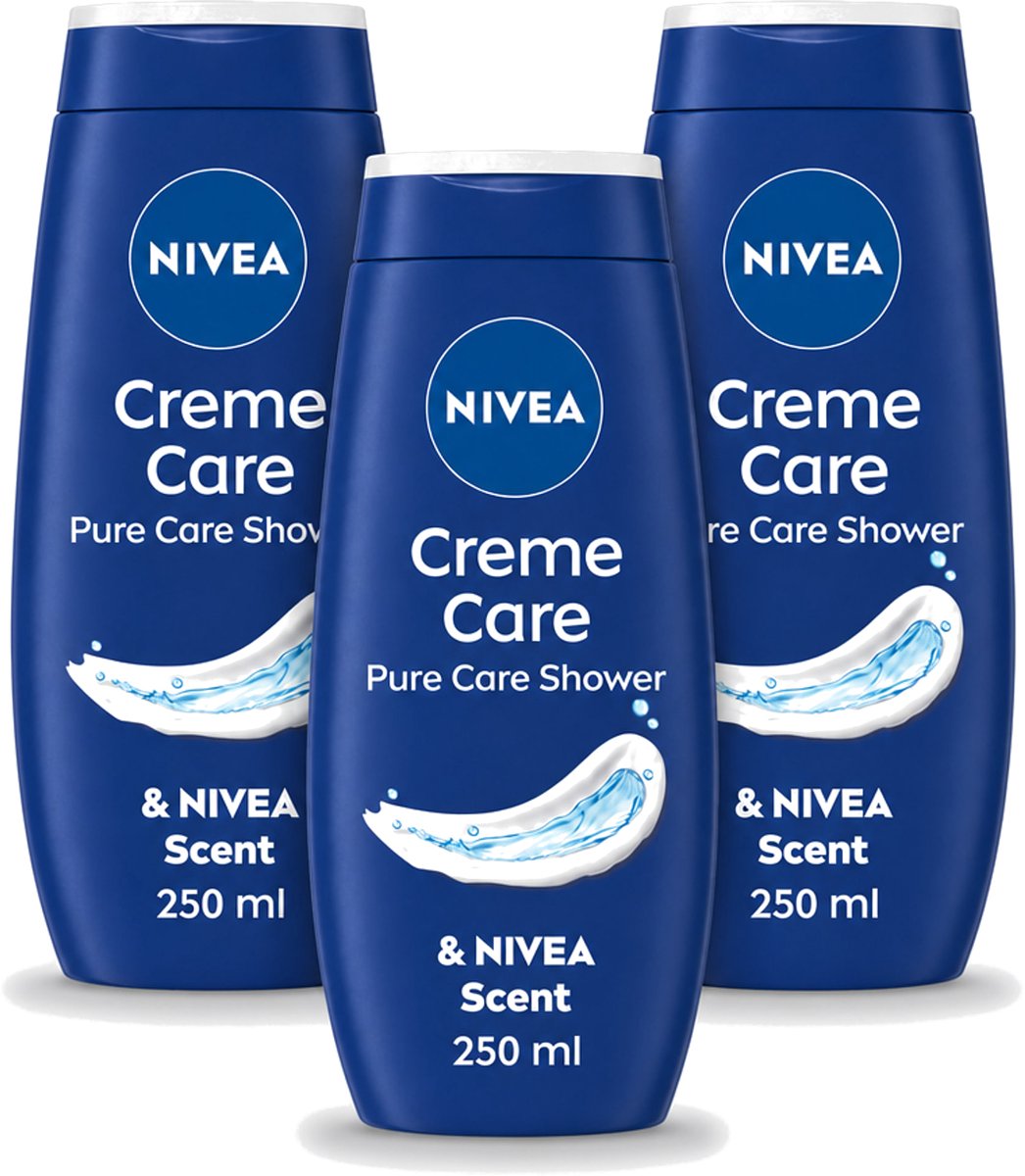 3 x Nivea - Douche Crème - Beschermend - Unieke Nivea Crème Geur - 250 ml - Voordeelverpakking - 3 stuks