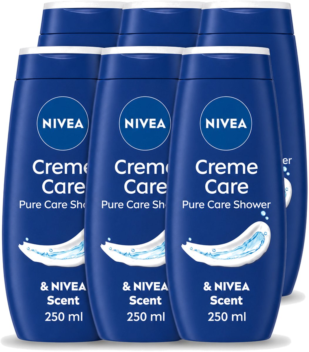6 x Nivea - Douche Crème - Beschermend - Unieke Nivea Crème Geur - 250 ml - Voordeelverpakking - 6 stuks
