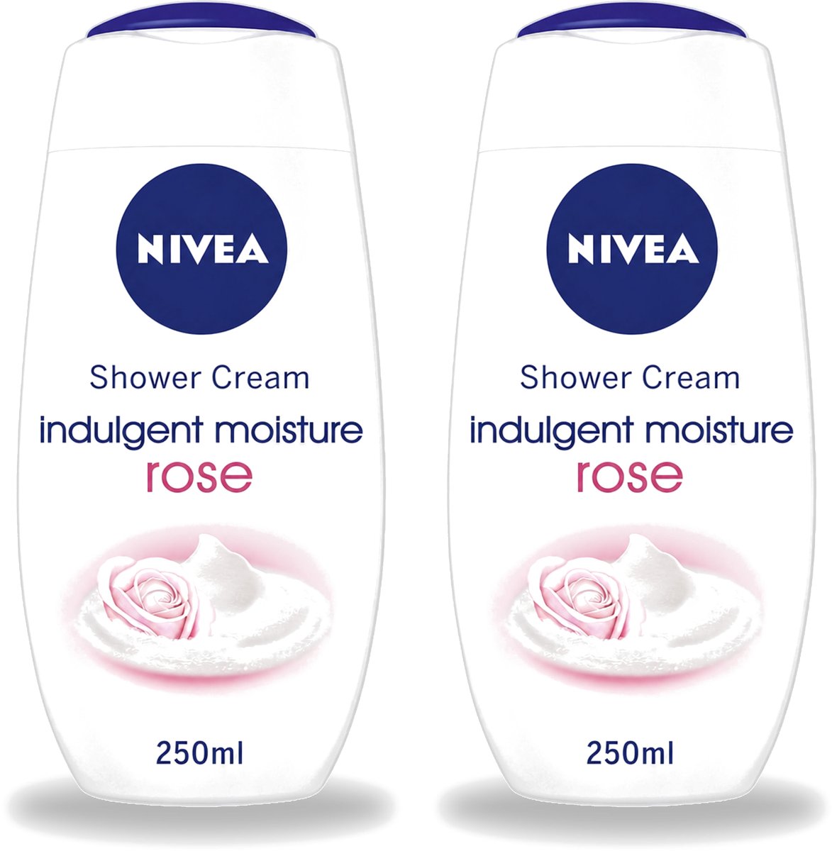 2 x Nivea - Shower Indulgent Moisture Rose Douchecrème - 250 ml - Voordeelverpakking - 2 stuks