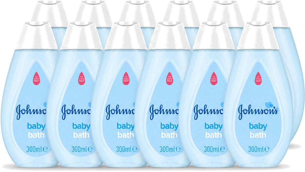 12 x Johnson's - Baby Bath - Puur & Zacht - 300 ml - Voordeelverpakking - 12 stuks