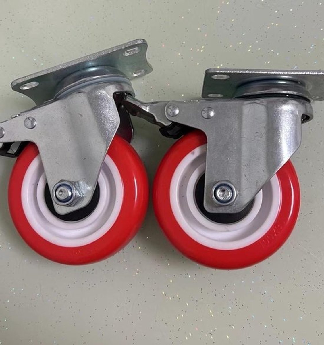 100 mm transportwielen - Zware wielen voor werkplaatswagen industrieel transport