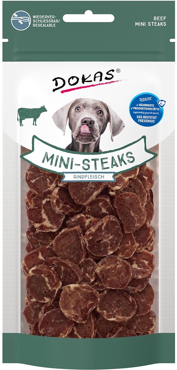 Dokas Dog Mini Steaks Rindfleisch | 12x50g