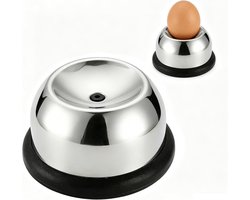 Staal en kunststof eierpikker, praktisch keukengereedschap voor rauwe en harde eieren met ergonomische handgreep, keukenaccessoire