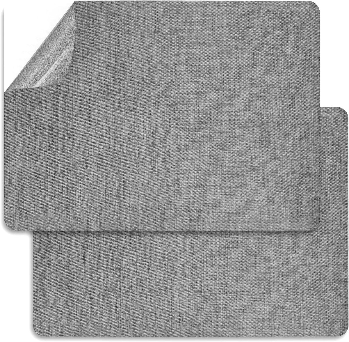 2 stuks, 28 x 20,5 cm, zelfklevende linnen reparatietape voor kleding, donsjack, banken, tent, slaapzak, autostoelen (lichtgrijs)