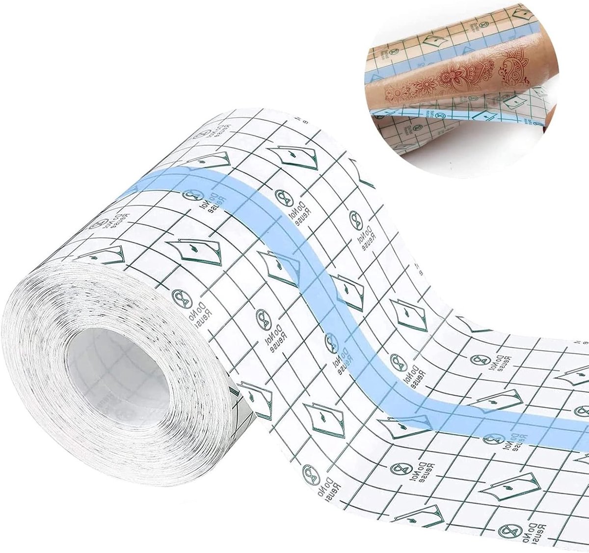 Waterdichte Pleisters voor Douche en Sport - 15 cm x 10 m, Transparante Tattoo Film en Herstelpleisters