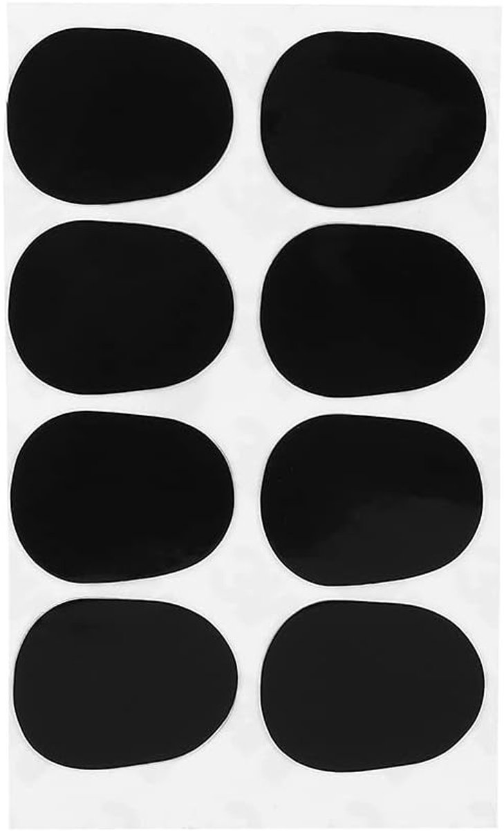 Saxofon Mondstuk Patch van Rubber met Sterke Lijm voor Soprano, Alto en Tenor Saxofoon en Klarinet (Zwart 0.3mm Groot Ovaal)