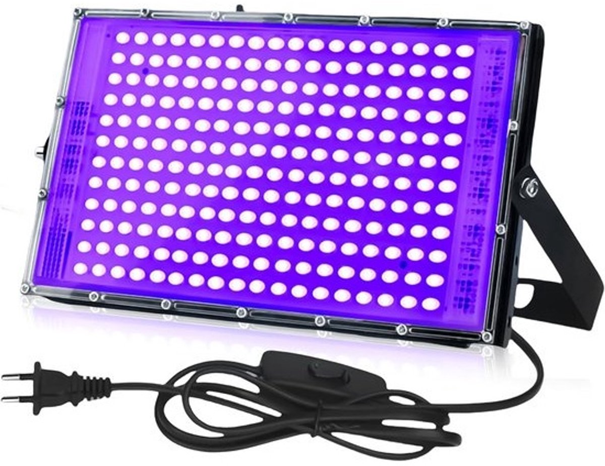 Krachtige 200W UV Zwarte Felle Spot met 216 LED's - Waterdicht IP65 voor Feest en Decoratie