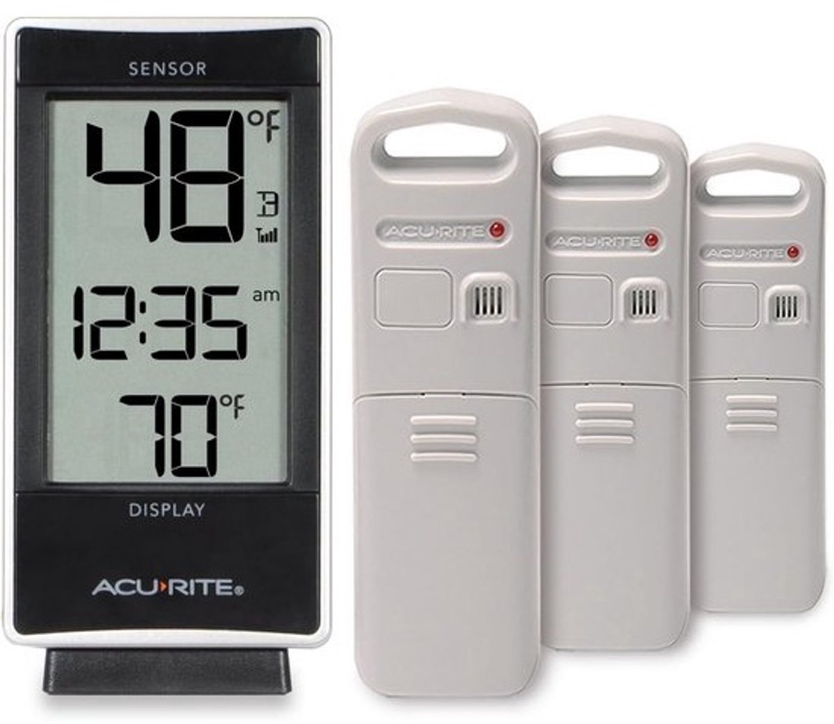 Digitale thermometer met 4 sensoren voor binnen en buiten - weerbestendig