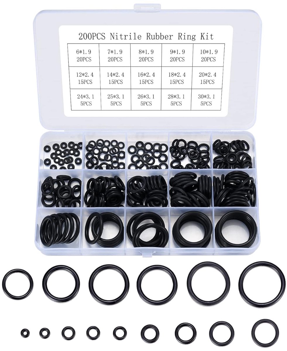 O-ring set 200 stuks, 15 maten