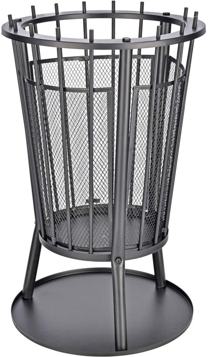 Grote IJzeren Vuurkorf met Vonkbescherming voor Tuin en Terras