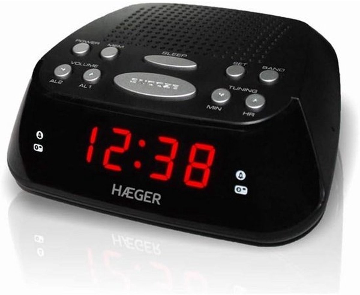 Digitale Wekker met Snooze en Dubbele Alarmfunctie - Rode LED Display