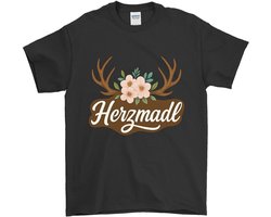 Oktoberfest Shirt – Herzmadl – Dames Outfit – Unisex T-Shirt voor Dames & Heren – Originee