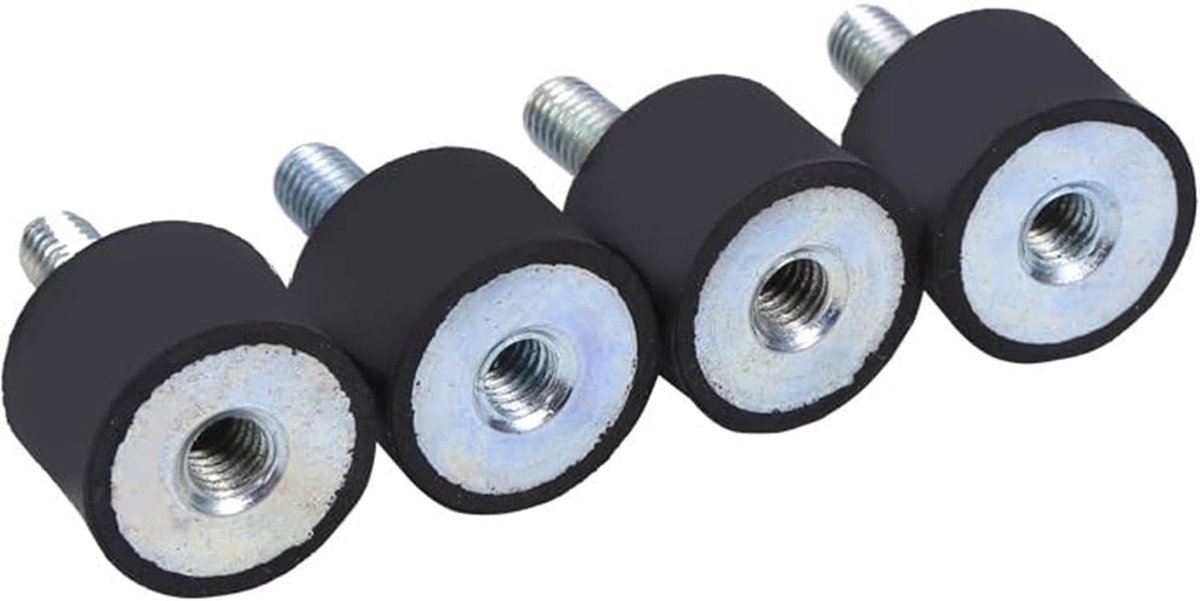 Rubber Vibration Isolatie Steunen, 4 Stuks M8 M6, Schokabsorber en Geluidsdempers voor Diverse Toepassingen