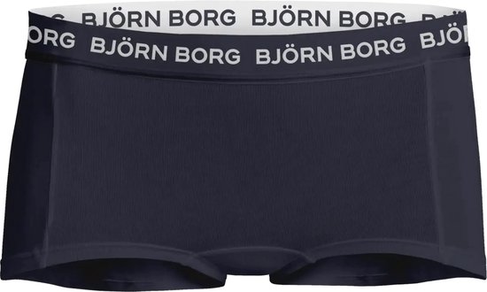 Donkerblauwe Björn Borg boxershort met witte logo-tailleband.