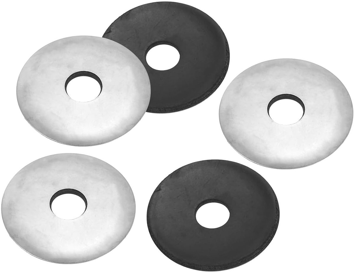 Neopreen afdichtringen van EPDM met roestvrij staal 304, 10 stuks, 10 x 38 mm, voor dakschroeven