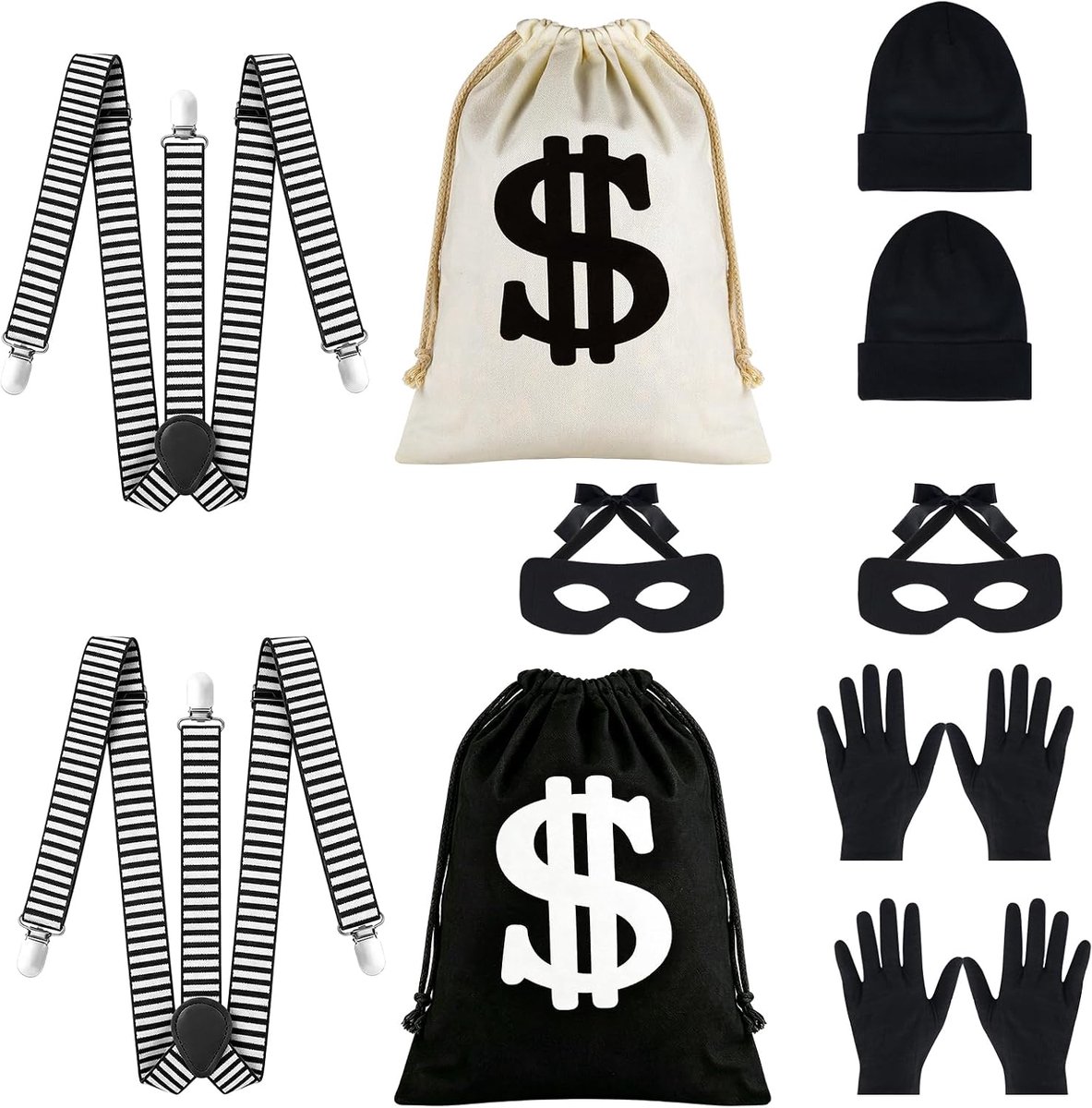 10 stuks rover kostuum set voor Halloween cosplay inbreker thema