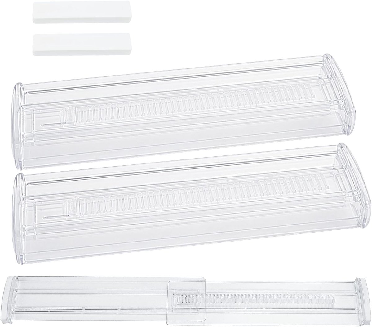 2 stuks ladeverdelers, verstelbaar, 28-50 cm, ladeverdeler, ladeverdeler, lade-inzetstuk, ladeverdeler voor laden, organizer, keuken, commode, kledingkast, bureau, organizers (2)