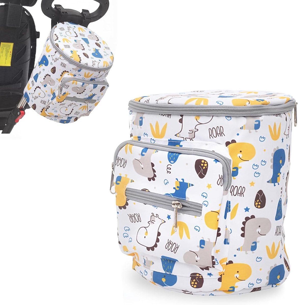Stuurtas voor kinderen, verdikte kinderen, fietstas stuurmand met twee kunststof gespen, fietsaccessoires voor meisjes, fietsaccessoires, geschikt voor driewieler en scooter