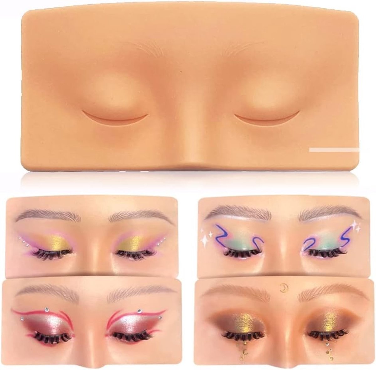 Oefenmodel voor Make-up, Silikon Dummy Mannequin voor Realistische Oogmake-up en Cosmetische Training