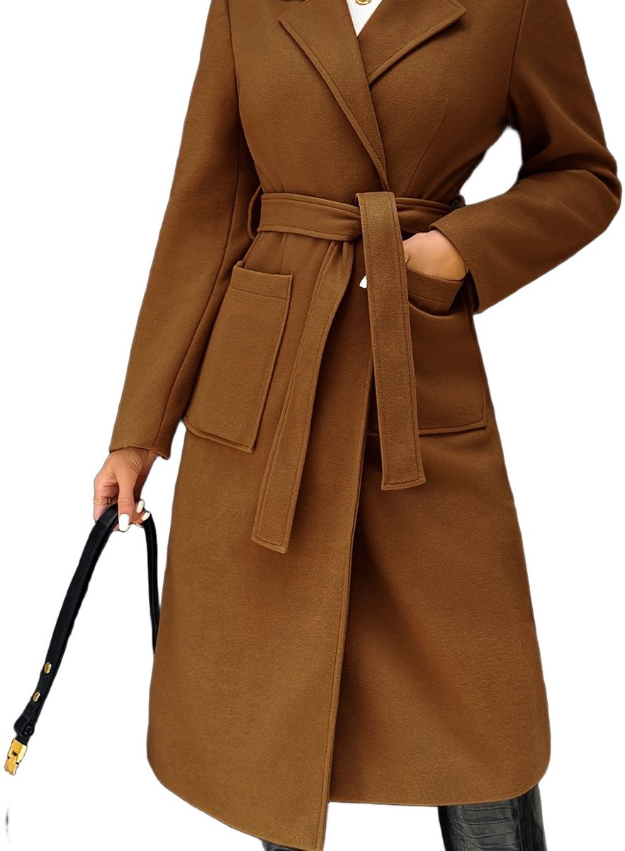 Currero Winterjas Parka Dames Lange Jas Dames Wintermantel Overjas Gewatteerd Waterdicht Winter Stijlvol Mantel Vrouwen Volwassen Lichtbruin