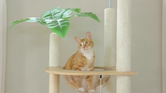 Kattenu TripleTower - Krabpaal plafond - Plafond krabpaal voor katten - Kattenkrabpaal plafond - Katten klimmuur - Hout
