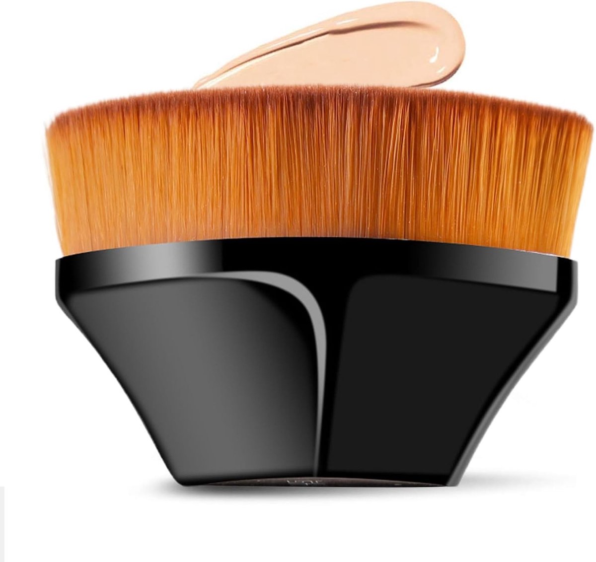 Hoogwaardige Kabuki Make-up Borstel voor Perfecte Foundation, Poeder en Crème Cosmetica met Draagbare Bescherming