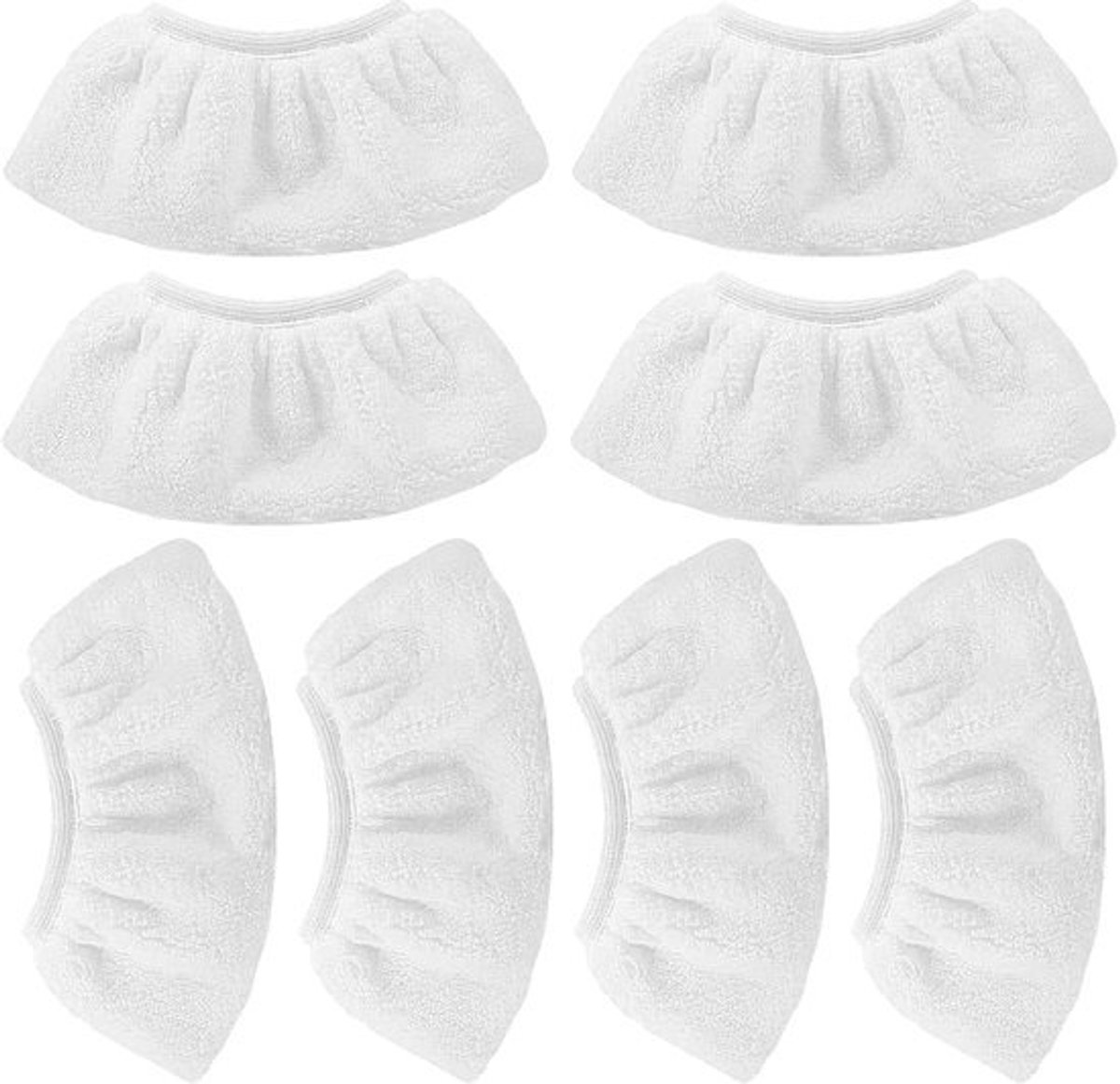Microvezel Covers - Stoomreiniger Doeken - Effectieve Reiniging - Wasbaar Herbruikbaar - 8 Stuks - Wit