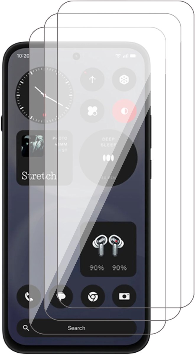 Screenprotector geschikt voor Nothing Phone 4b – 3 Stuks – UltraClear Gehard Glas – Case Friendly – 9H Krasbestendig