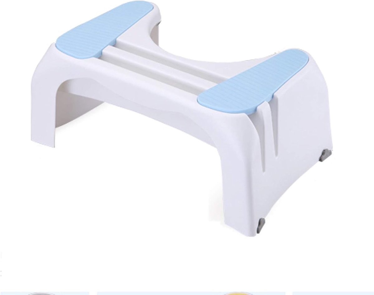 Wc-bank Hurken Stro Antislip Badkamer Squats Het Juiste Toilet Stelt Voetsteun Zwangere Vrouwen Kunnen Worden Gebruikt (47,6 X 31,5 X 21cm) (Color : Blue)