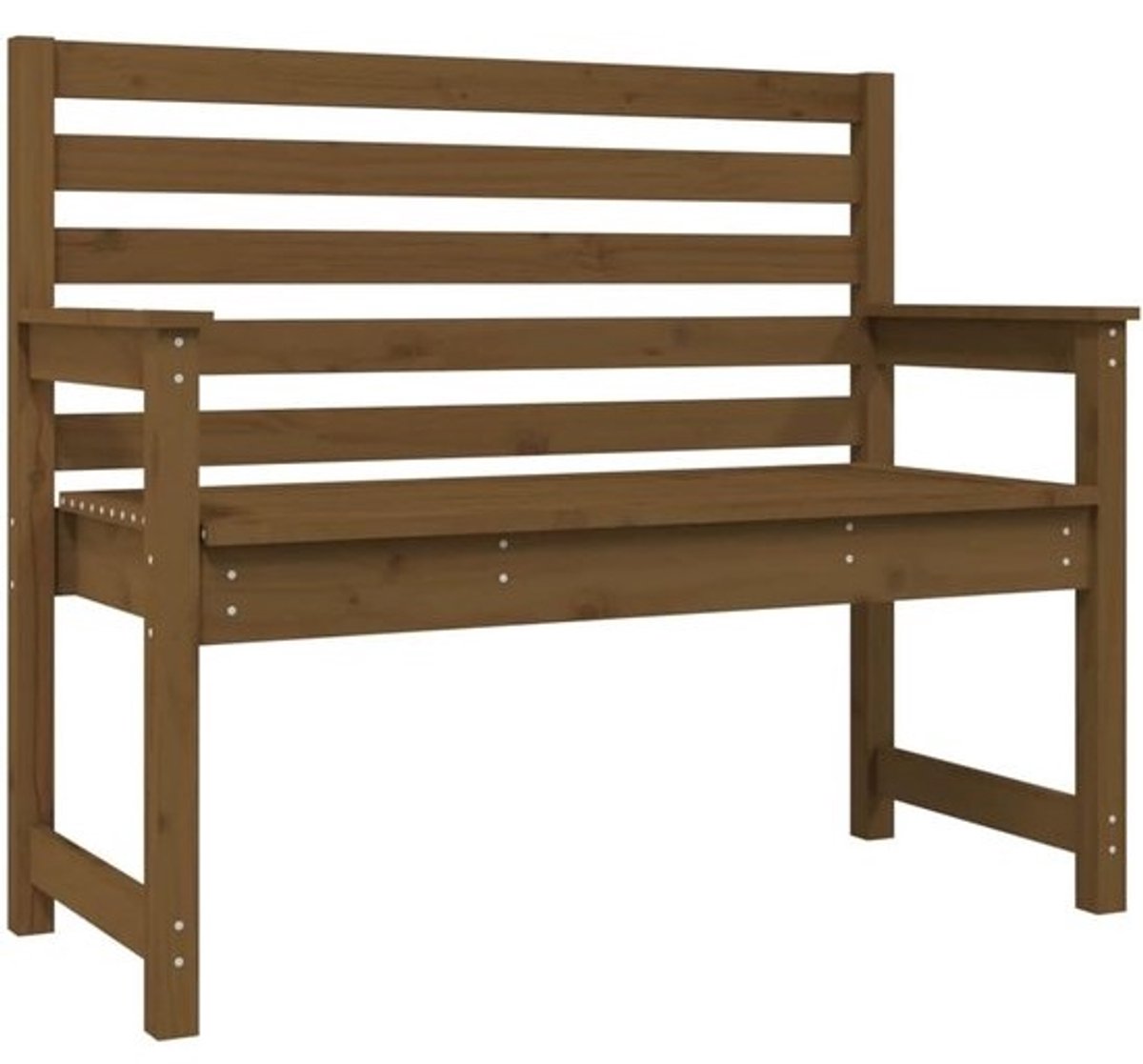 Houten tuinbank - Buitenmeubel - Ontspannen in de tuin - Massief dennenhout - 109 cm breed - Honingbruin