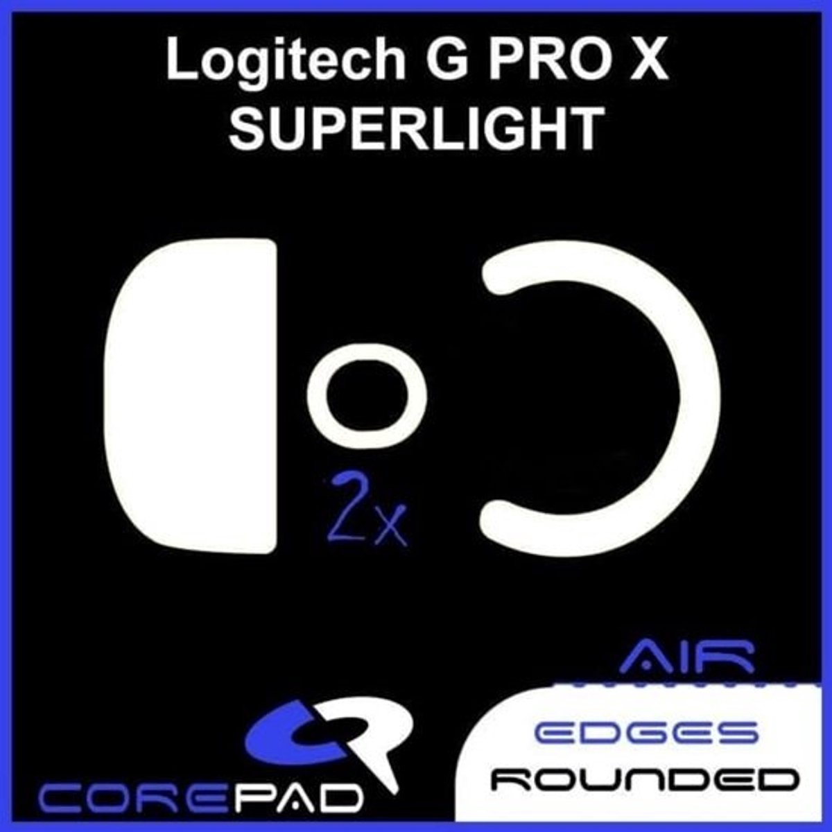 2x Muisglijders Teflon Wit voor Gaming Muis Lichtgewicht Draadloos