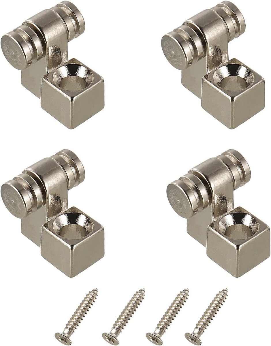 Beugel voor gitaar snaren, snaarbegrenzers voor E-gitaar Bass met schroef, 4 stuks (Zilver)