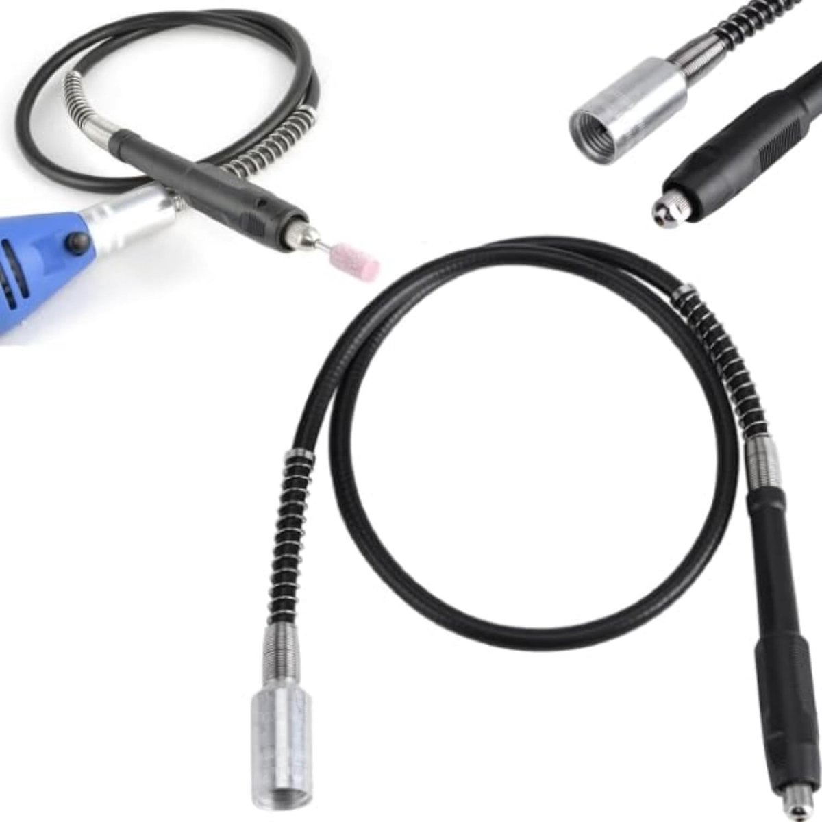 106 cm Flexibele boorschachtverlenging, Flexibele as voor slijpmachine en elektrische boor, accessoires voor roterend gereedschap, zwart