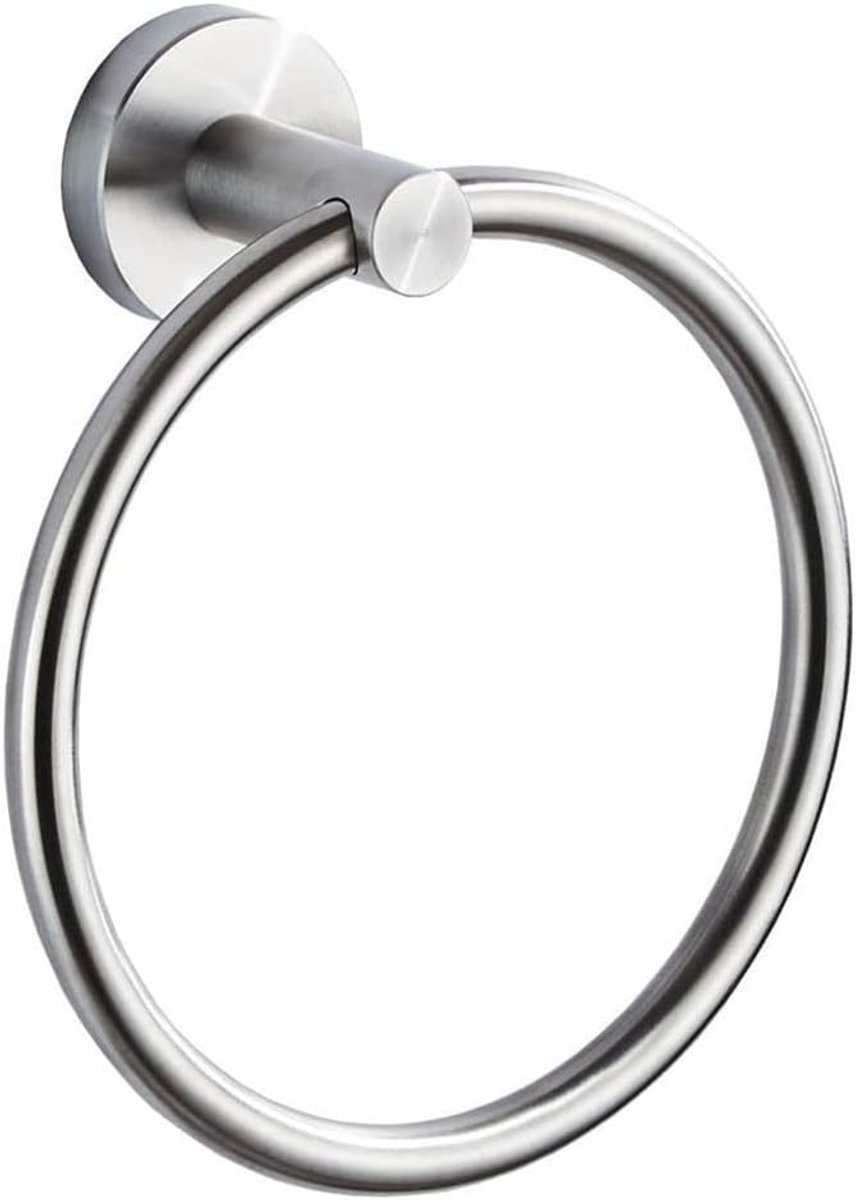 handdoekring - badhanddoekhouder handdoekring 16 cm, hangende handdoekhanger badkameraccessoires hedendaags hotel vierkante stijl wandhouder (staal)