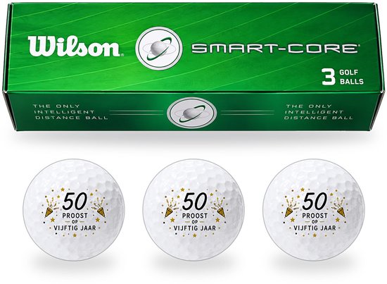 Wilson Golfballen 50 Jaar Abraham Sarah - Verjaardag Golf Cadeau - 3 stuks - Bedrukte Golfballen van Wilson — afbeelding 5