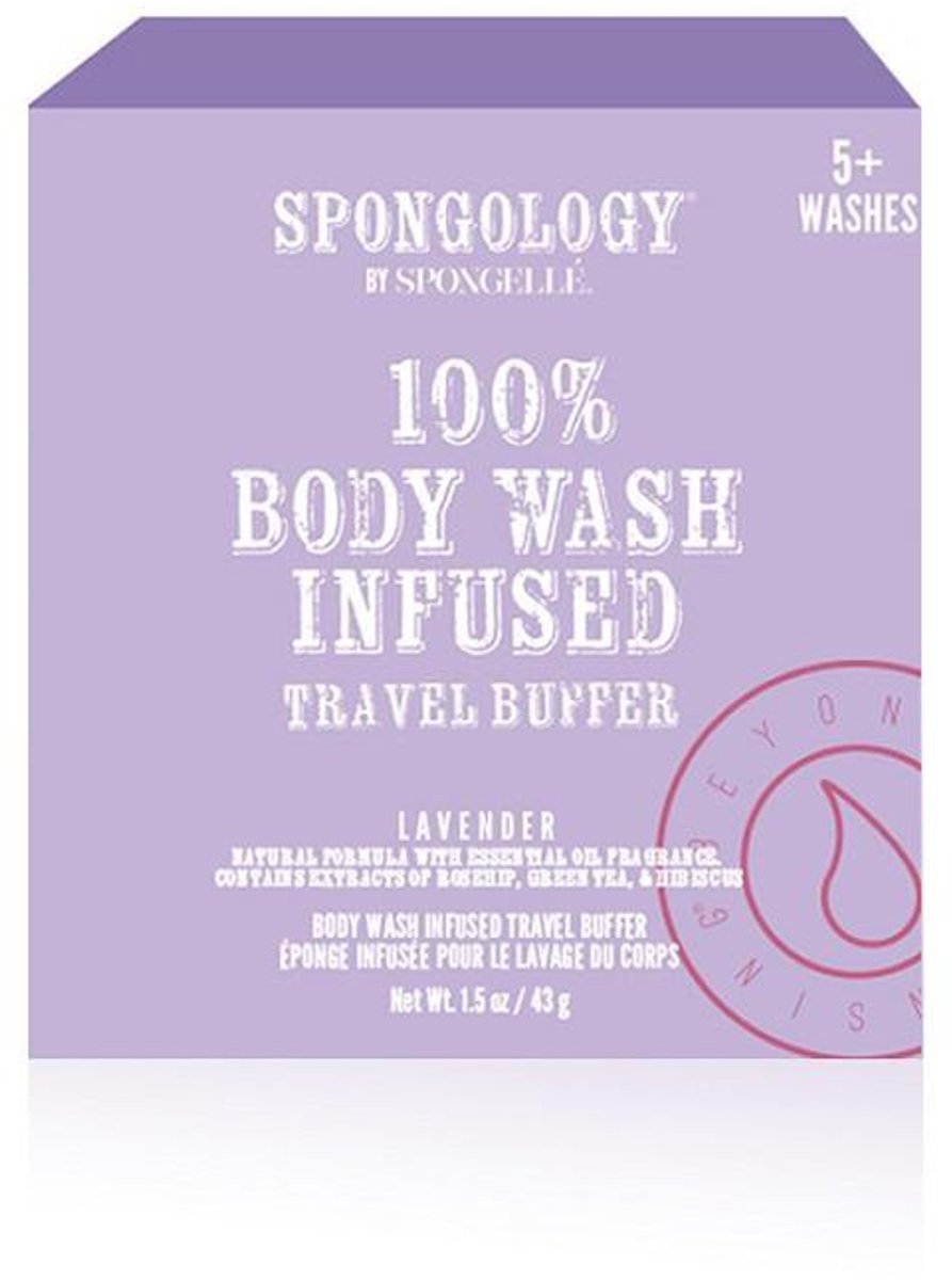 Spongelle Spongology Travel Buffer Lavender 5+ Uses