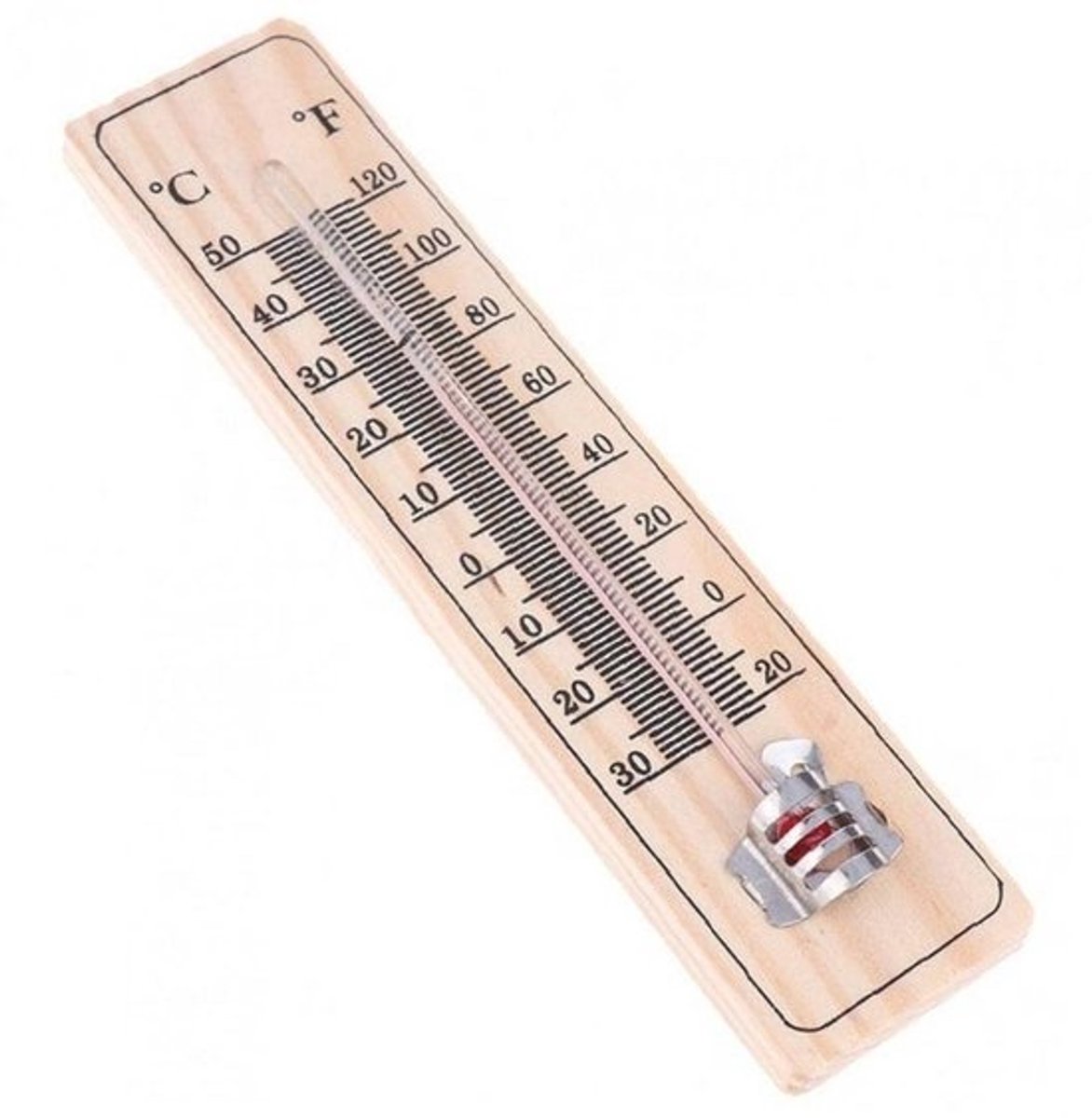 Rechte Indoor Thermometer voor Huis en Tuin - Houten Wandthermometer voor Garage en Kantoor