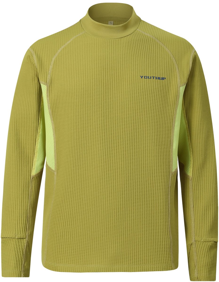 YOUTHUP Heren Longsleeve Sneldrogend Ademend Comfortabel Geel