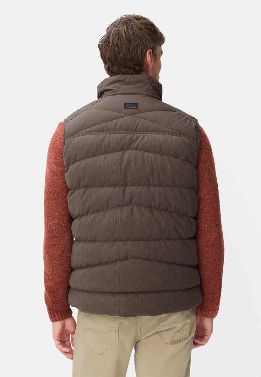 camel active Gewatteerd cordvest met binnenzakken - Maat - Donkerbruinmenswear-M