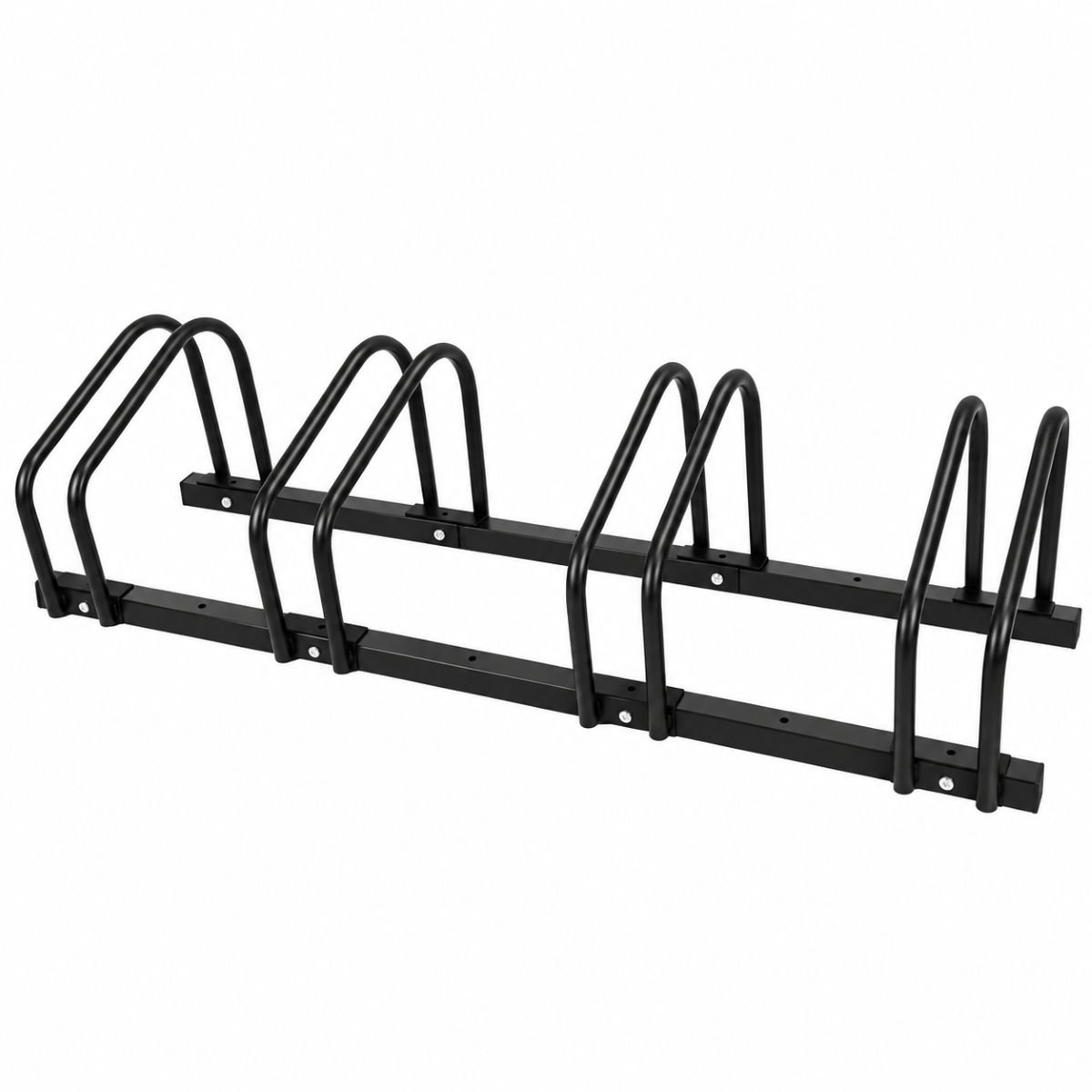 Ceruzo Fietsenrek 4 Fietsen - 100 cm - Vloer- Wandmontage -Fietsenstandaard - Zwart-tot 5.5 cm breed
