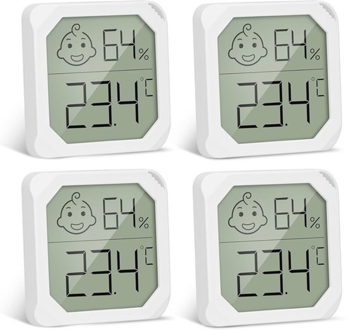 4 PCS Thermo-hygrometer - Een betrouwbare hygrometer voor in huis