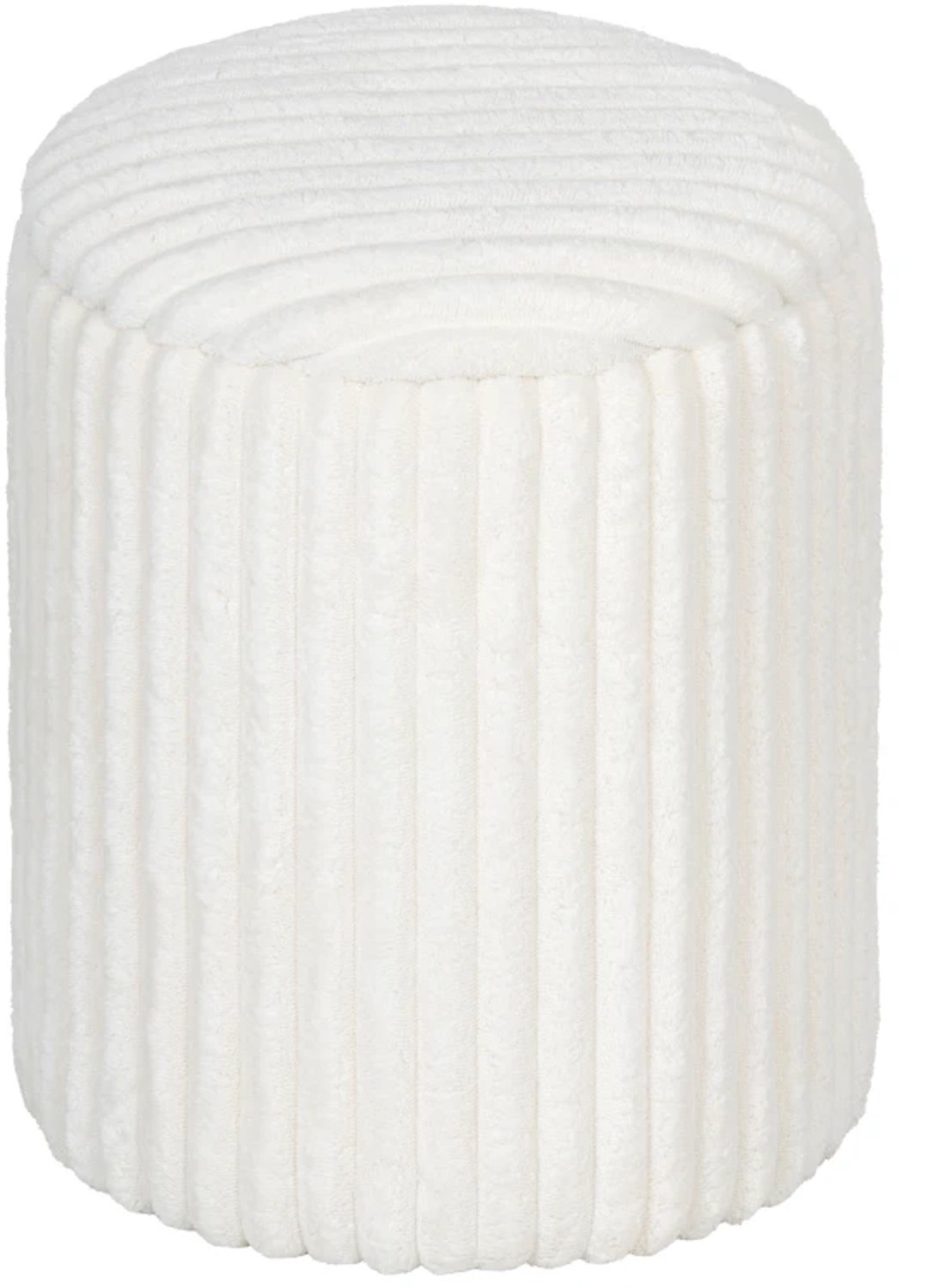 ZYLARO Opbergkruk - Omkeerbaar deksel - Moderne corduroy bekleding - Voor woonkamer en slaapkamer - Wit